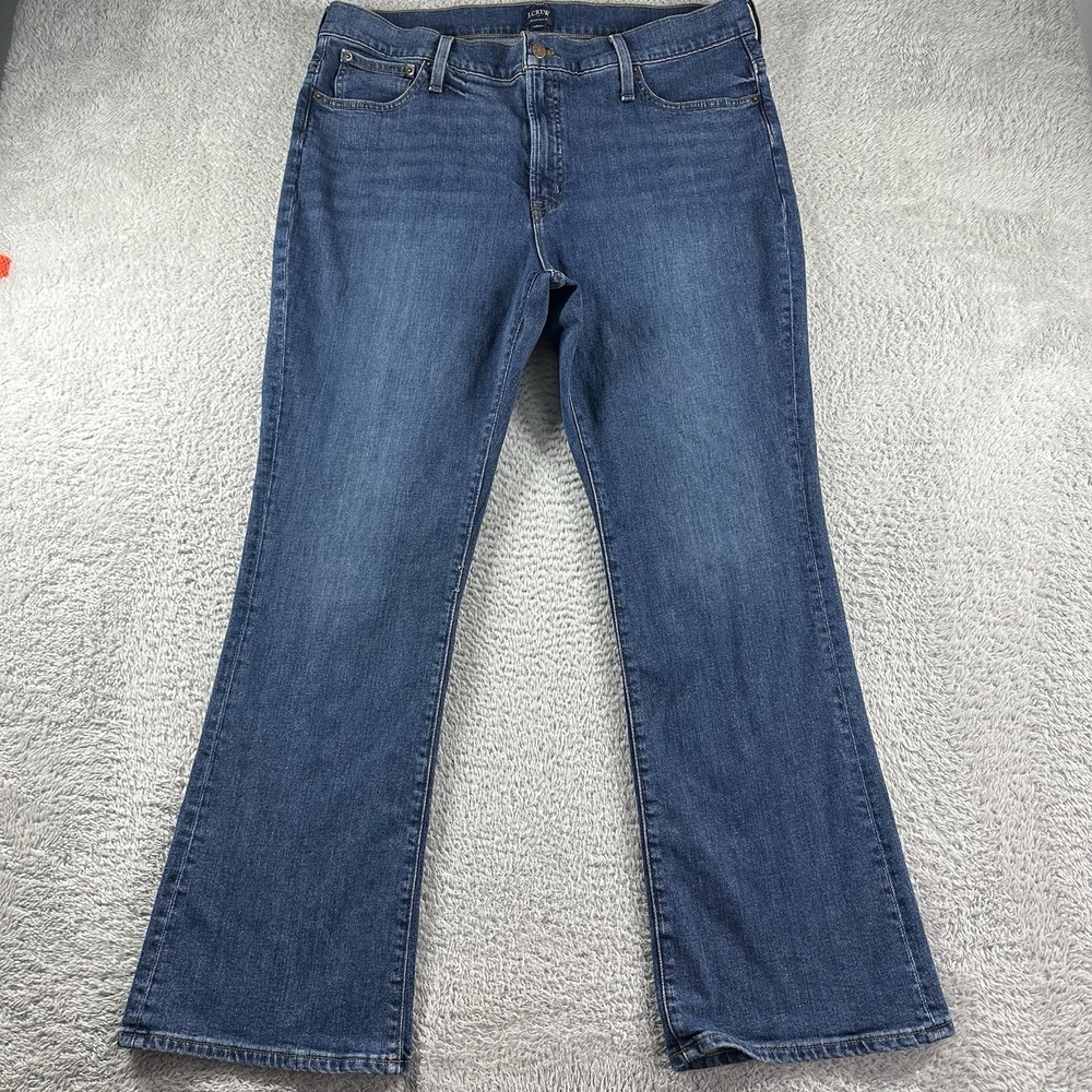 J.Crew Bootcut Jeans Womens 34 Dark Wash Stretch (14/16) Flare Western Bell‎